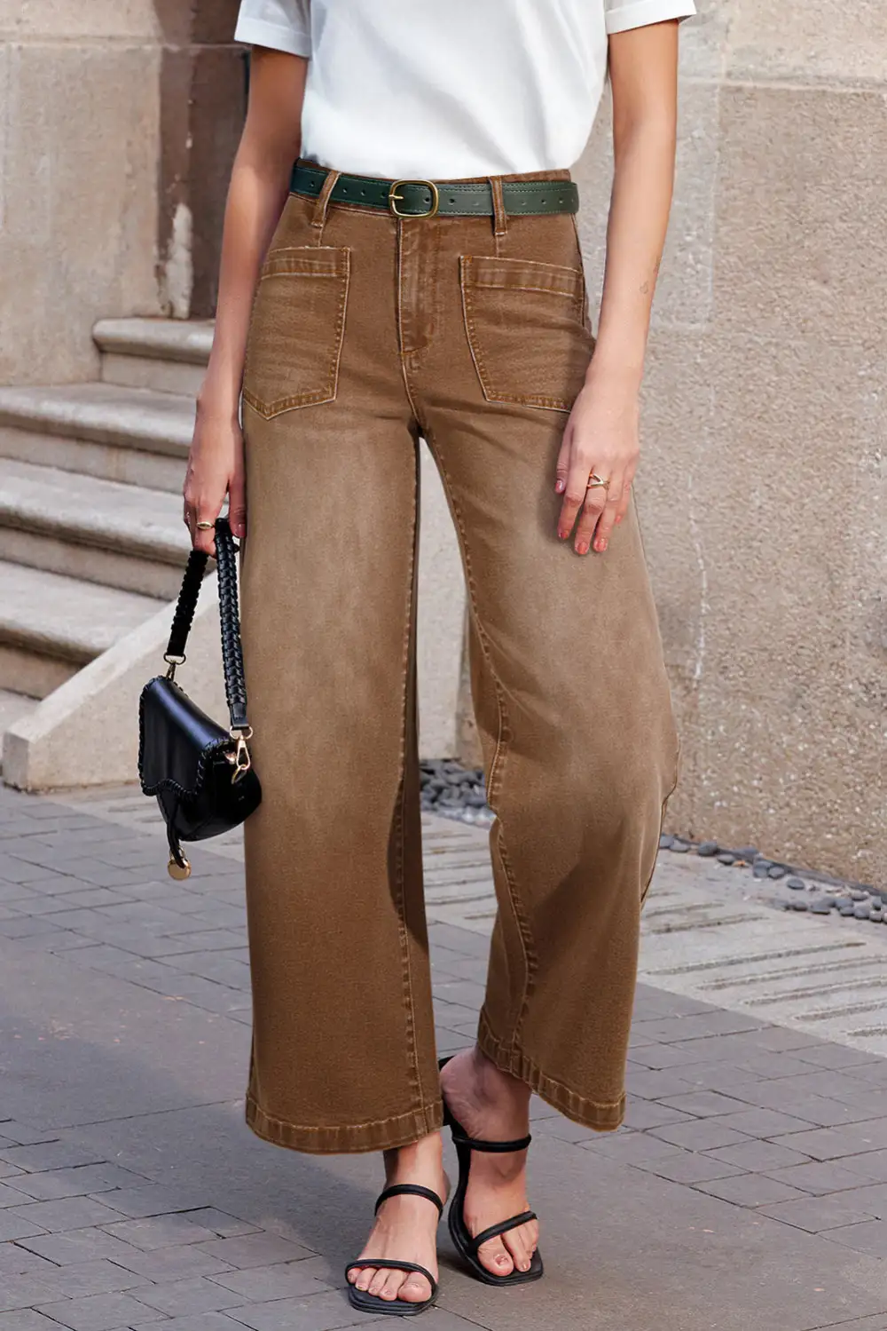 Modern Mimimalist Patch Pocket Womens Shift Jeans