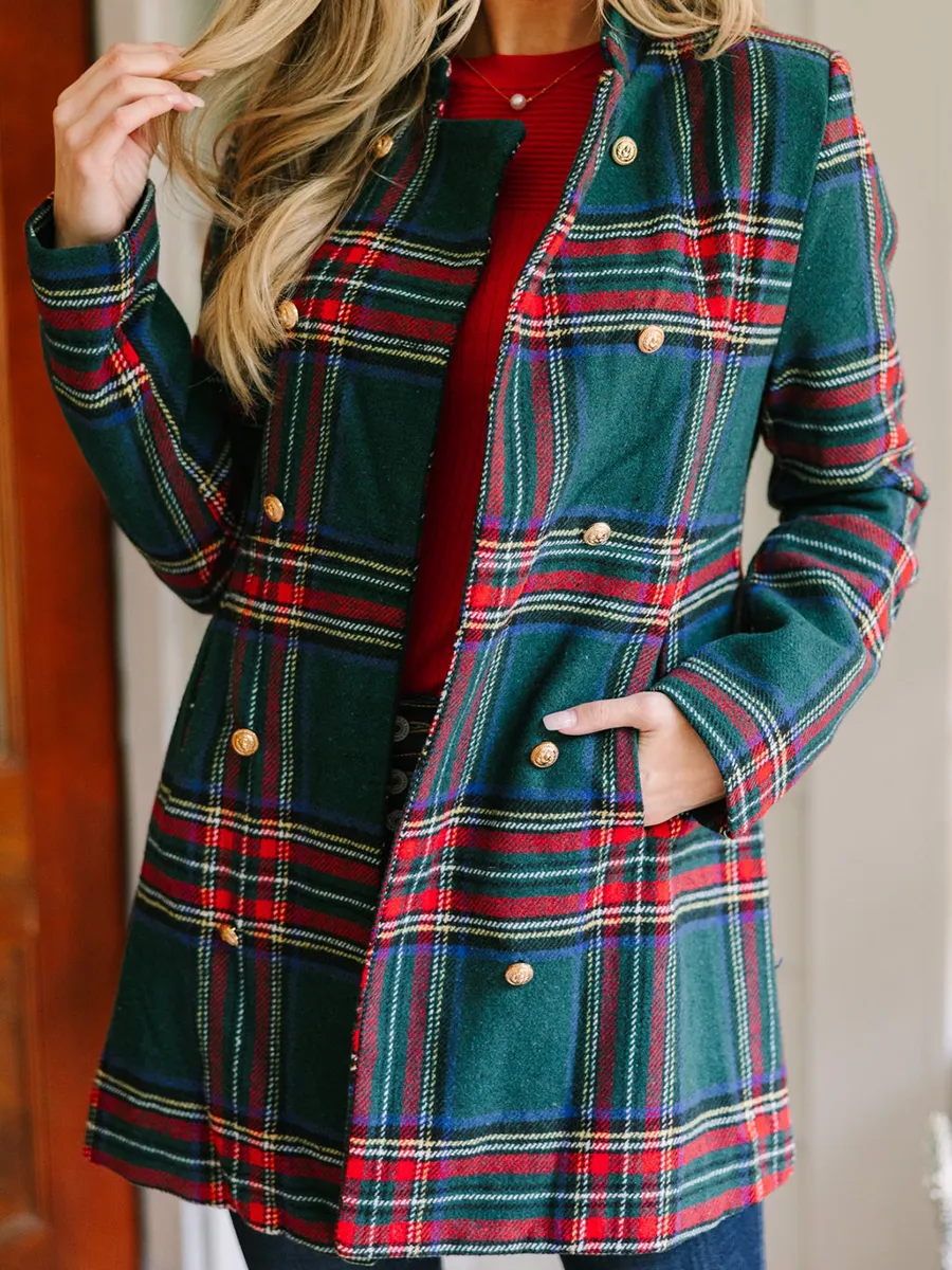 Green Plaid Coat