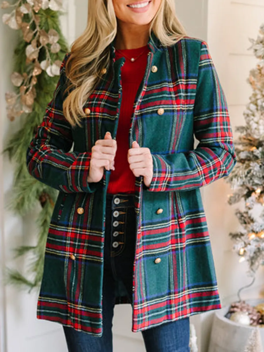 Green Plaid Coat