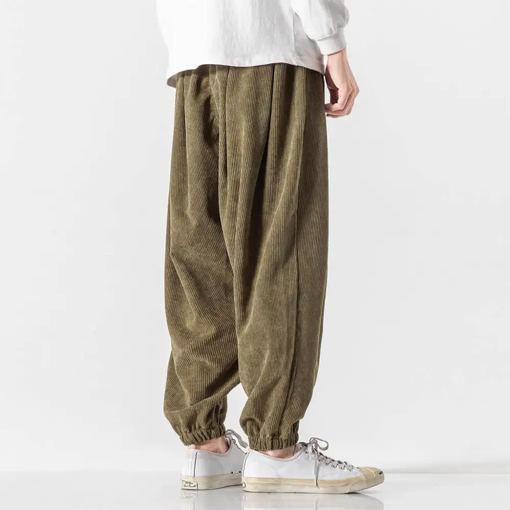 Textured Corduroy Harem Pants