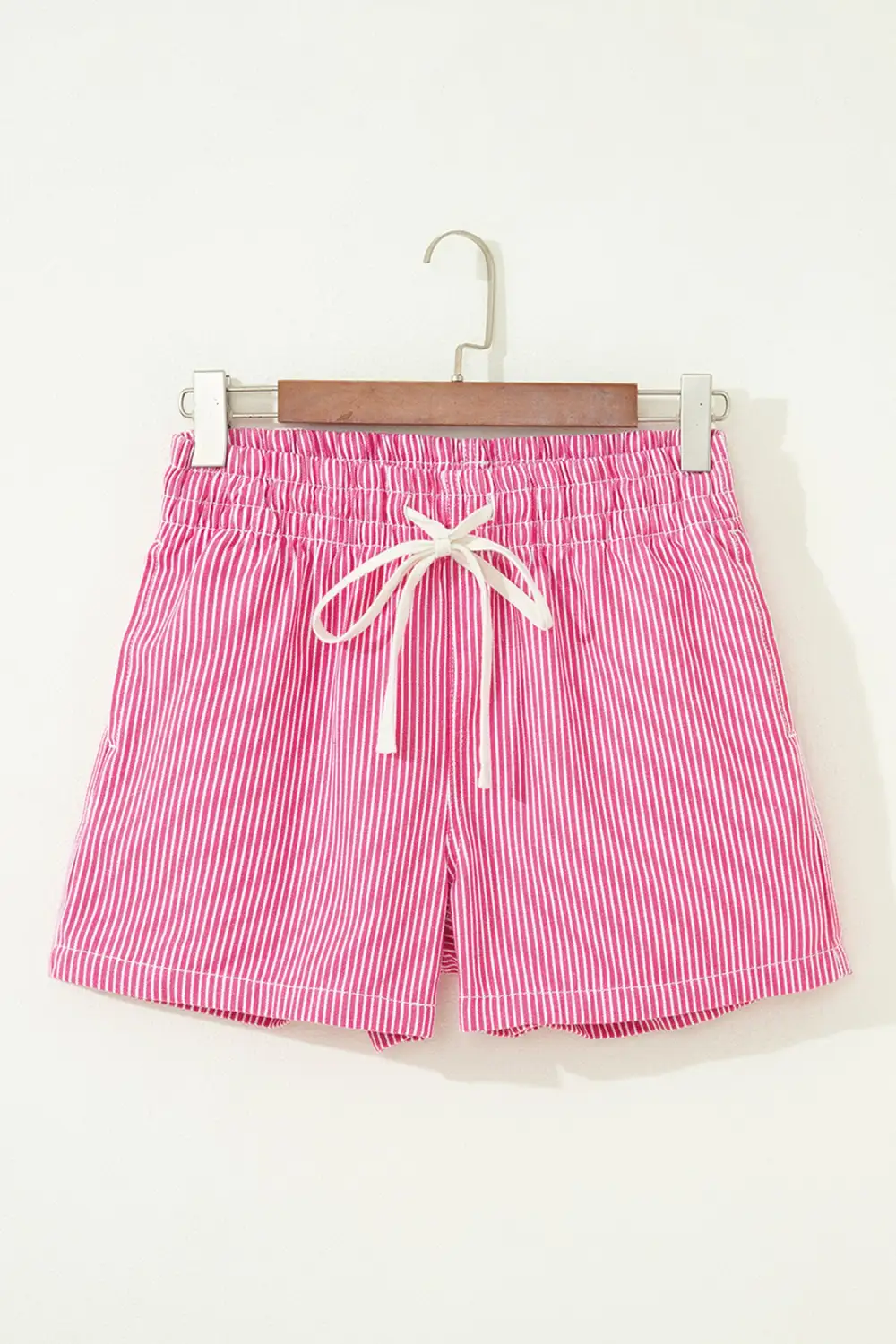 Drawstring Elastic Waist Casual Denim Shorts