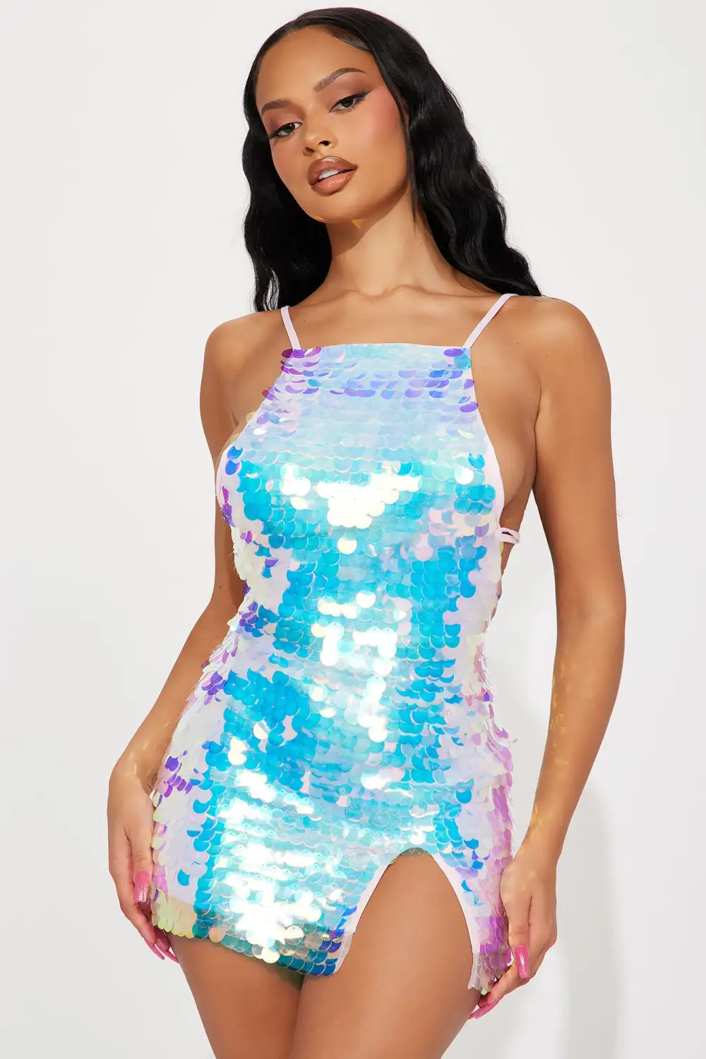 GO-GO Sequin Mini Dress - Pink