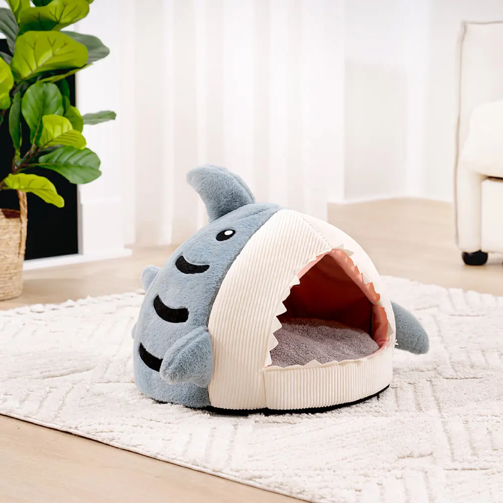 Shark Shape Semi-Enclosed Cat Cave Puppy House