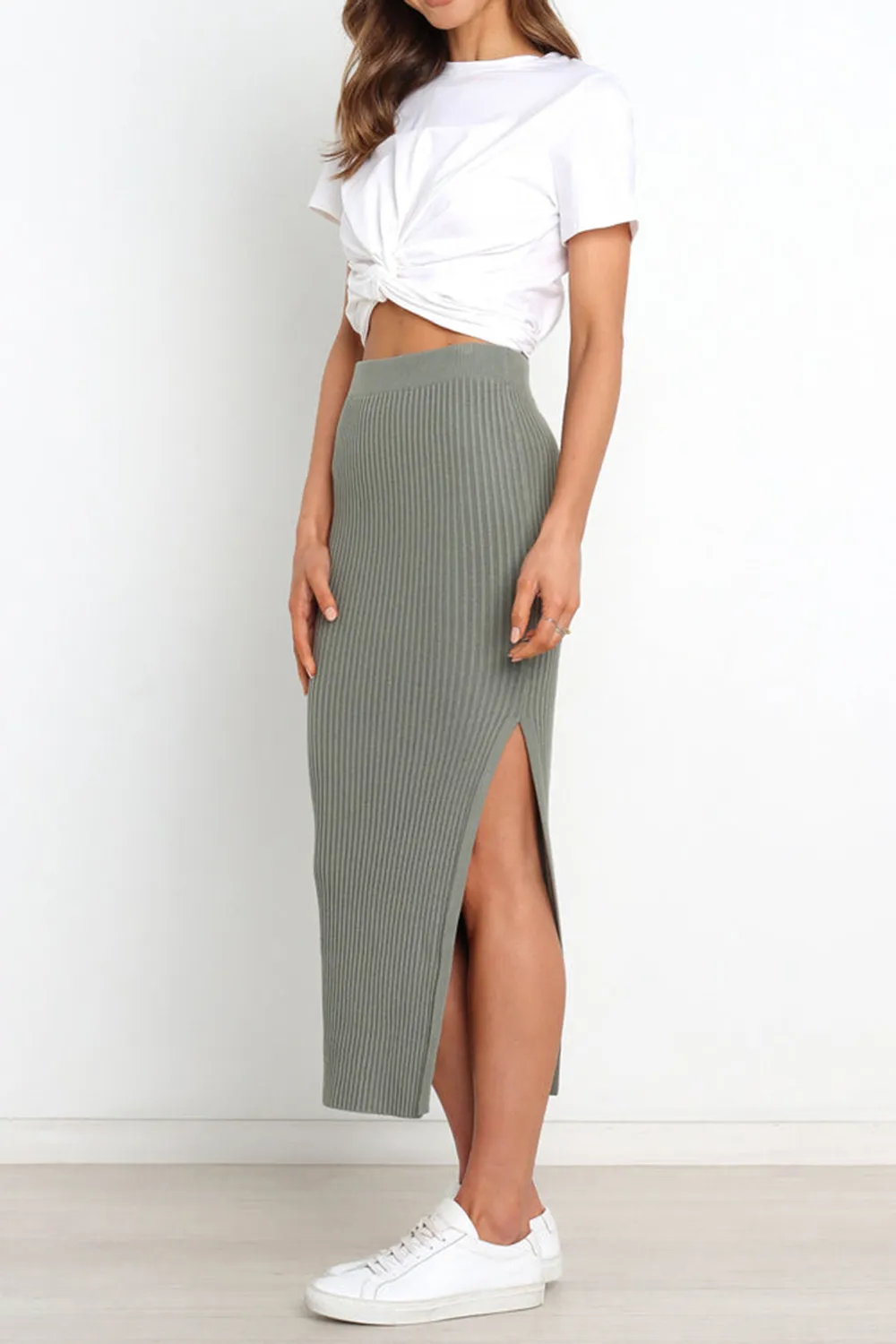 BOWEN SKIRT - OLIVE