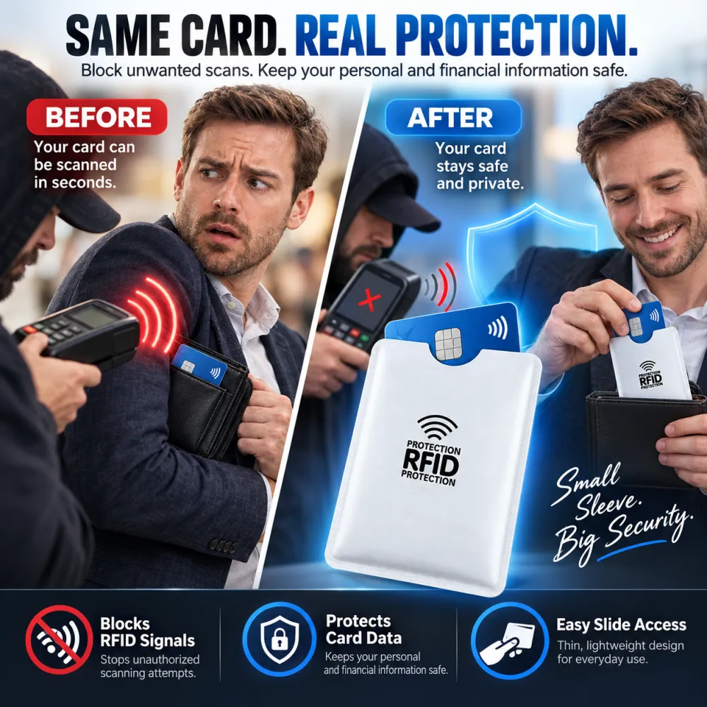 RFID Blocking Anti Theft Card Sleeves