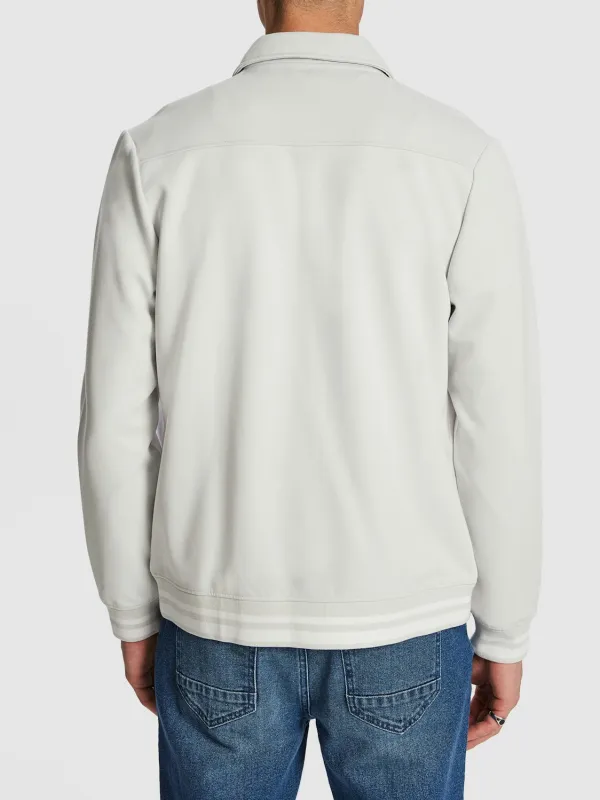 Ice Grey Varsity Style Jacket
