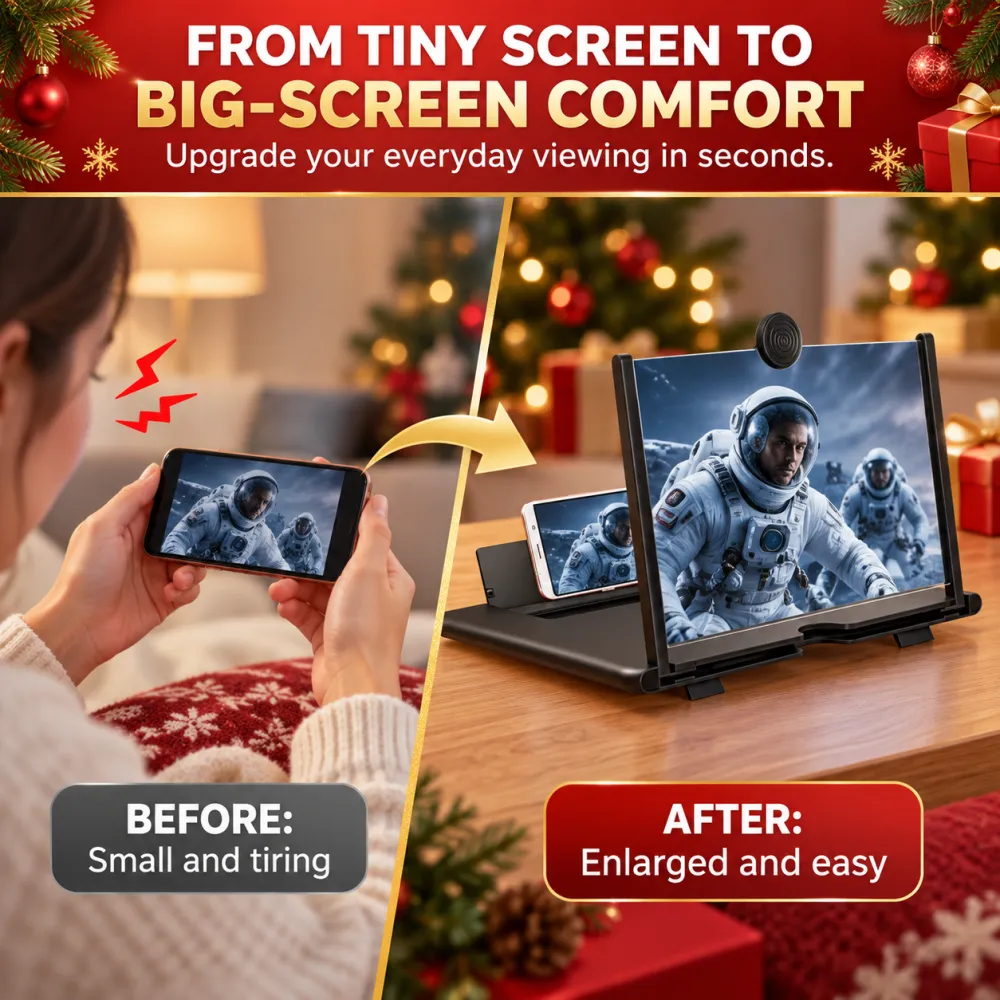 Screen Magnifier with Blue Light Filter, Eye Protection Desktop Stand