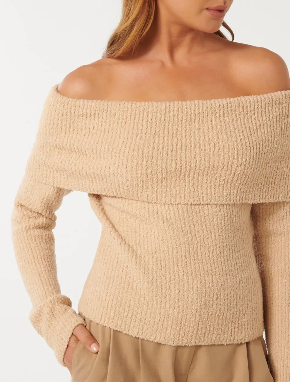 Boucle Bardot Sweater
