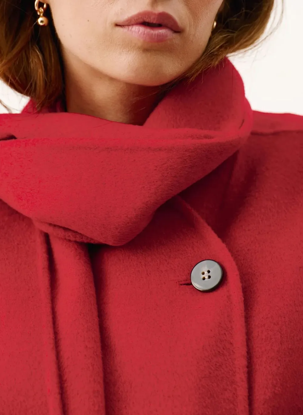 Casual Style Finished Scarf Coat