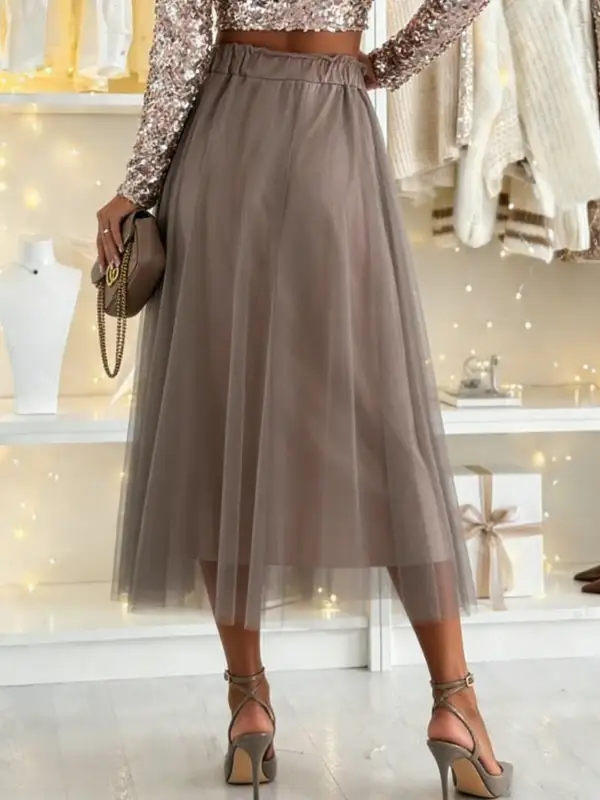 Line Mesh Skirt