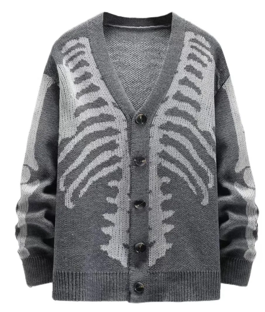 Jacquard Halloween Knit Cardigan Unisex