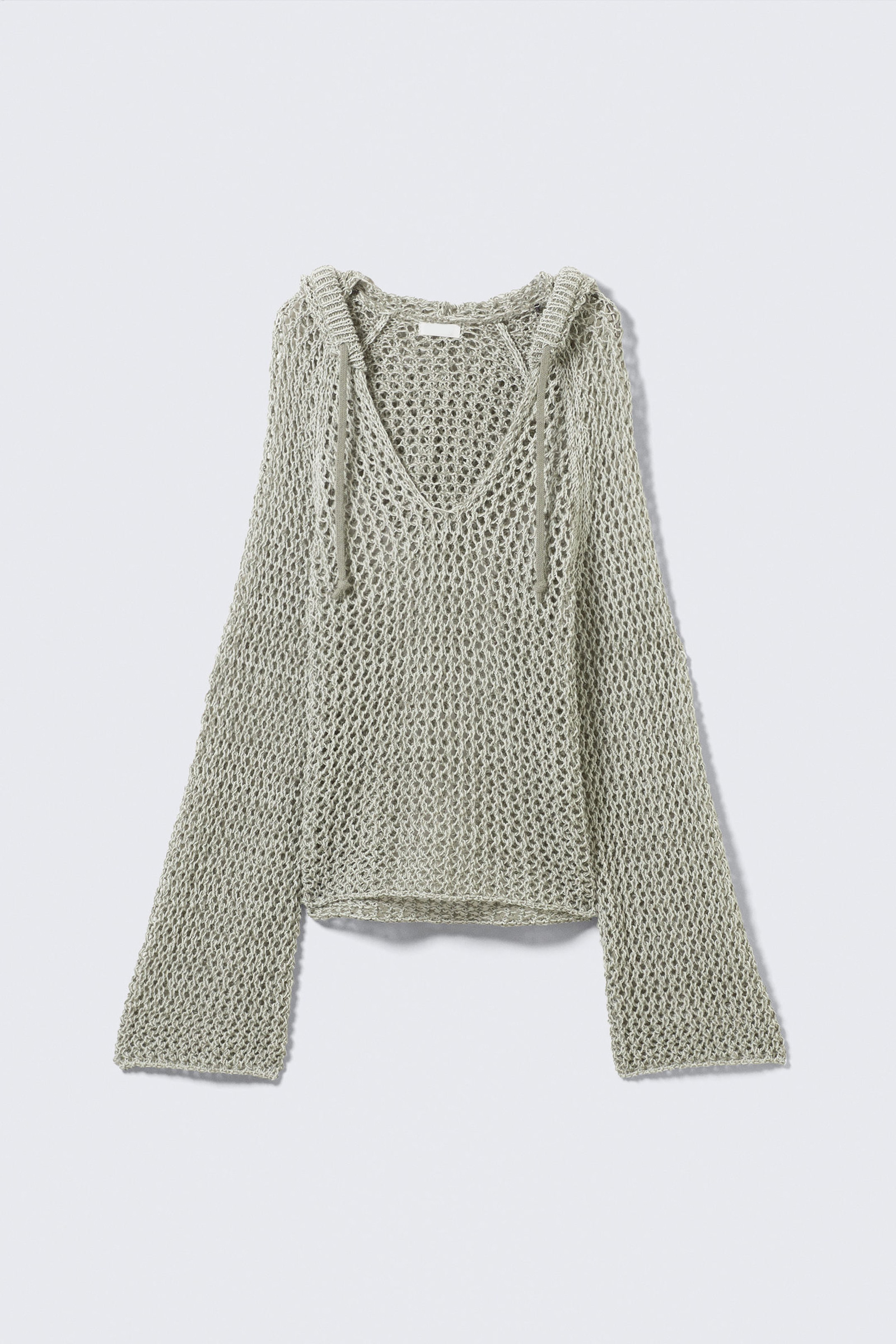 Hollow Hooed Drop Shoulder Sweater