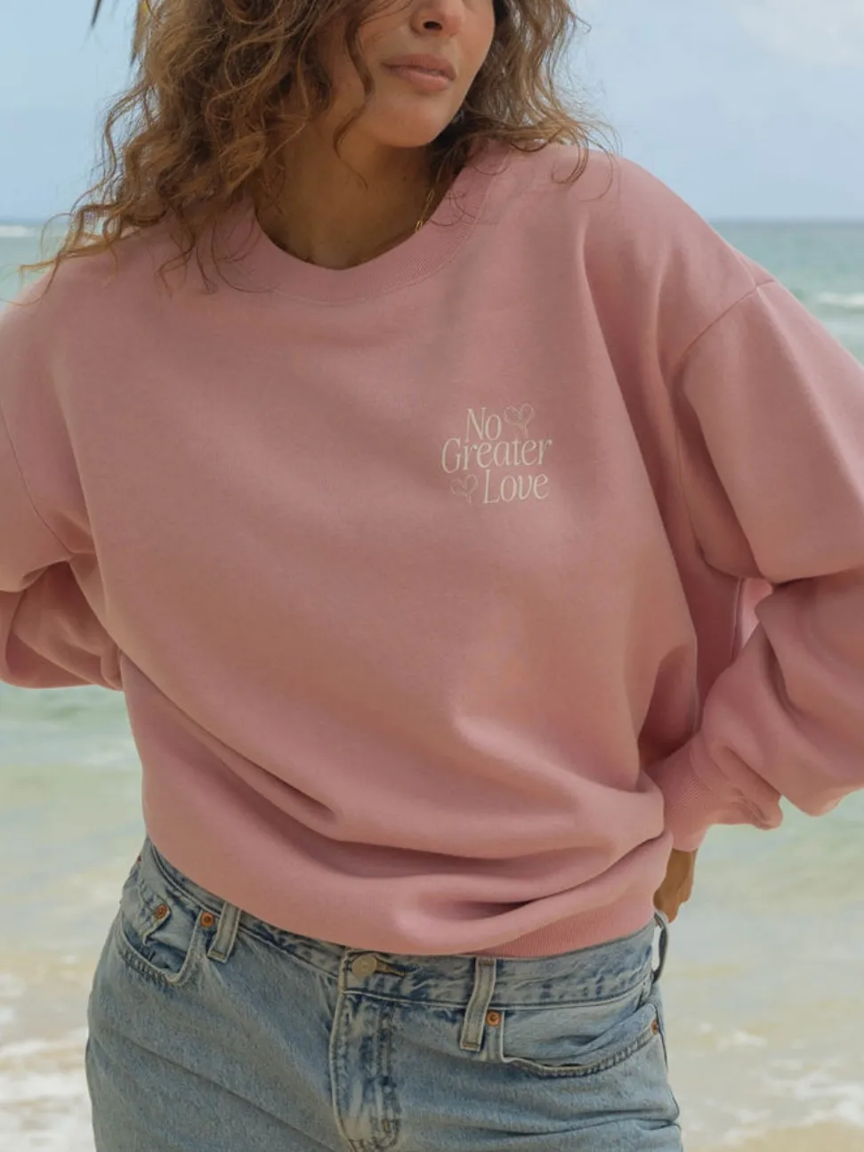 Women's Casual Love-Themed Religious Print Long-Sleeve Sweatshirt