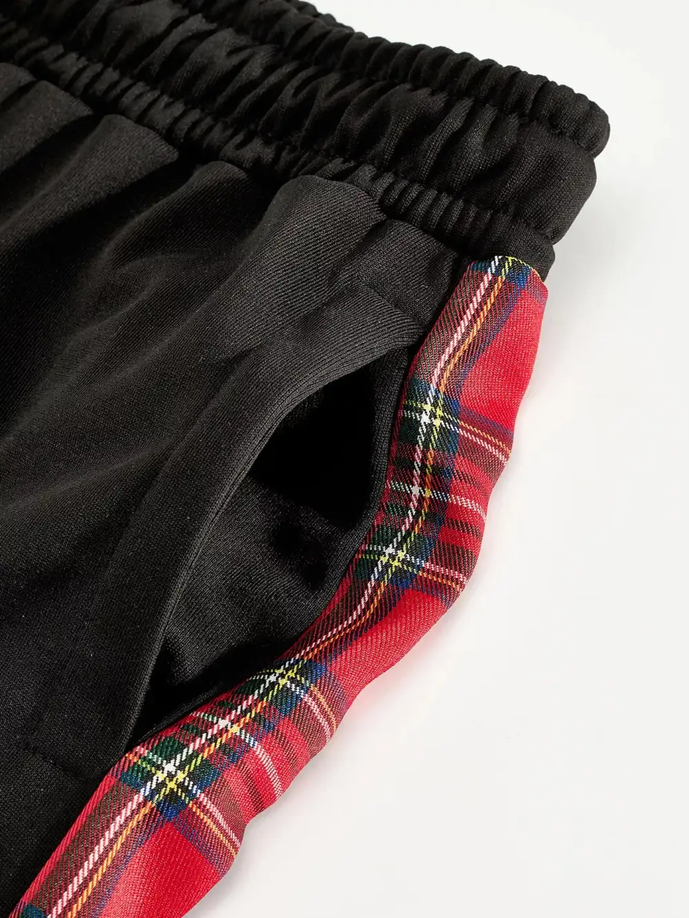 Men's Full Size Drawstring Plaid Side Stripe Pants