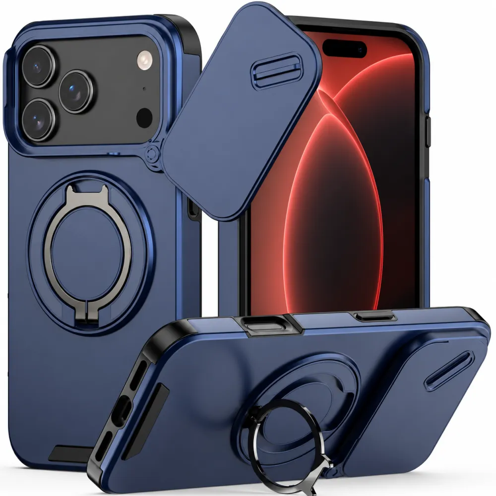 For iPhone 18 Pro Max LINK Phone Case Apple 15 Pro Sliding Window Stand Shockproof Protective Cover