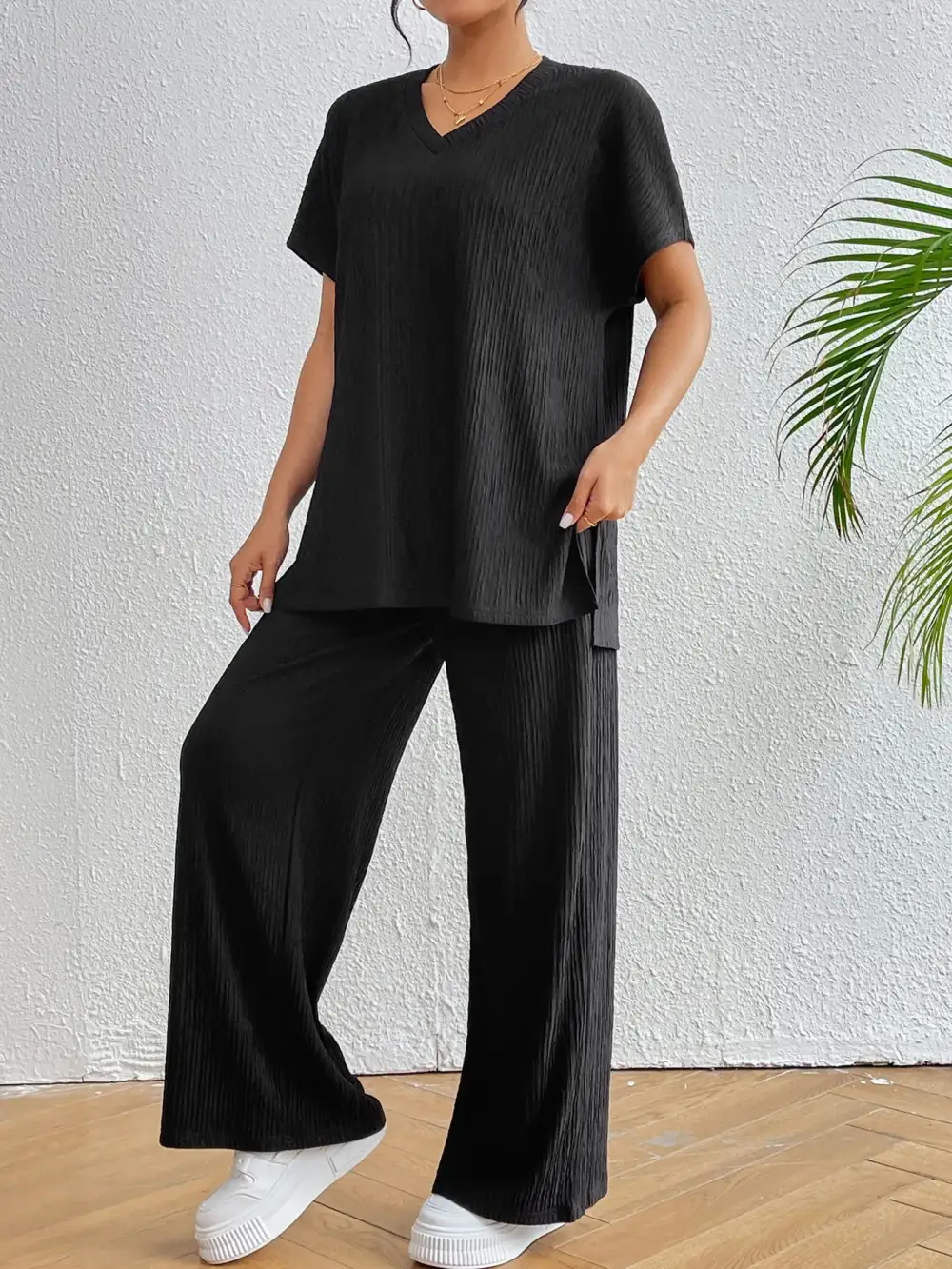 Neck Short Jumpsuit