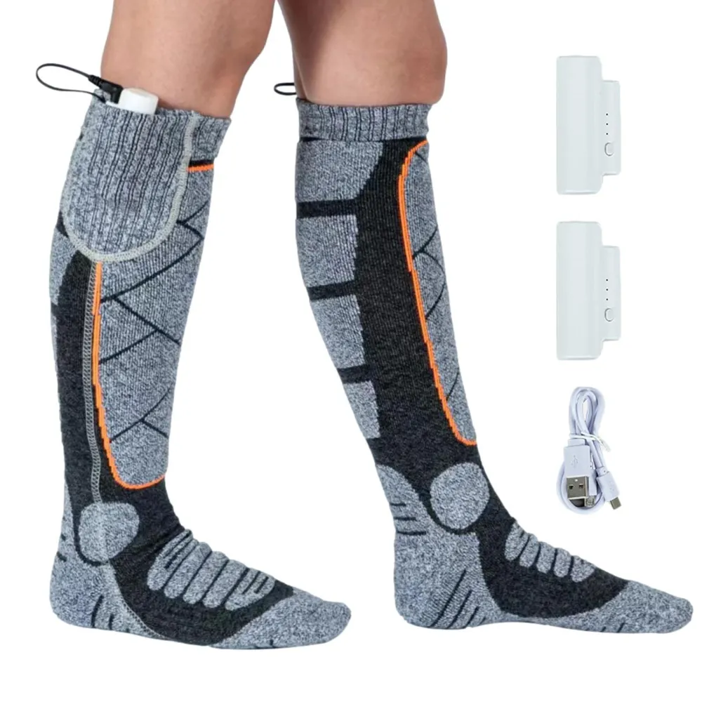 Full Sole Heated Socks Ski Electric Rechargeable Thermal Socks