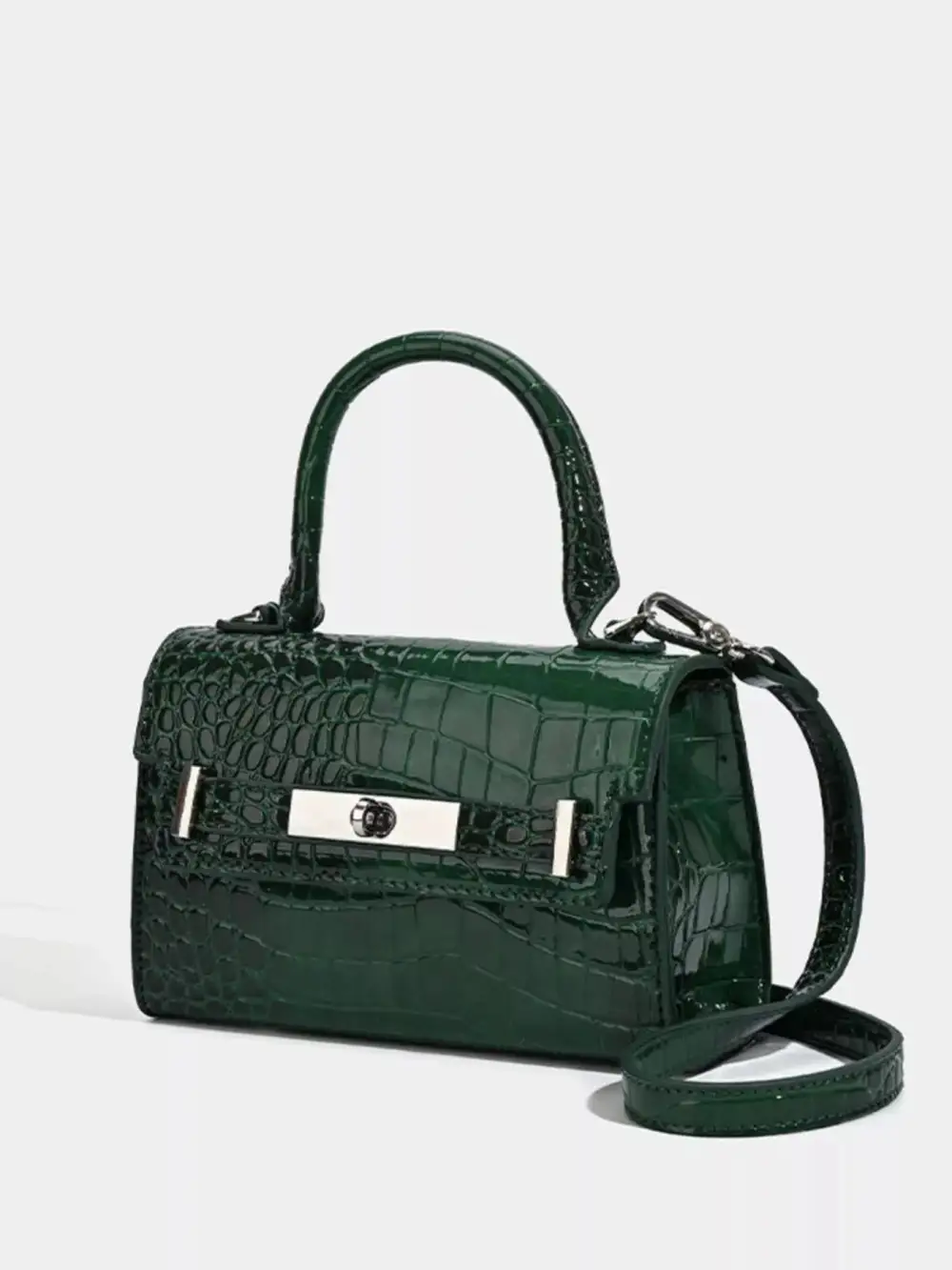 Croc Embossed Handbag
