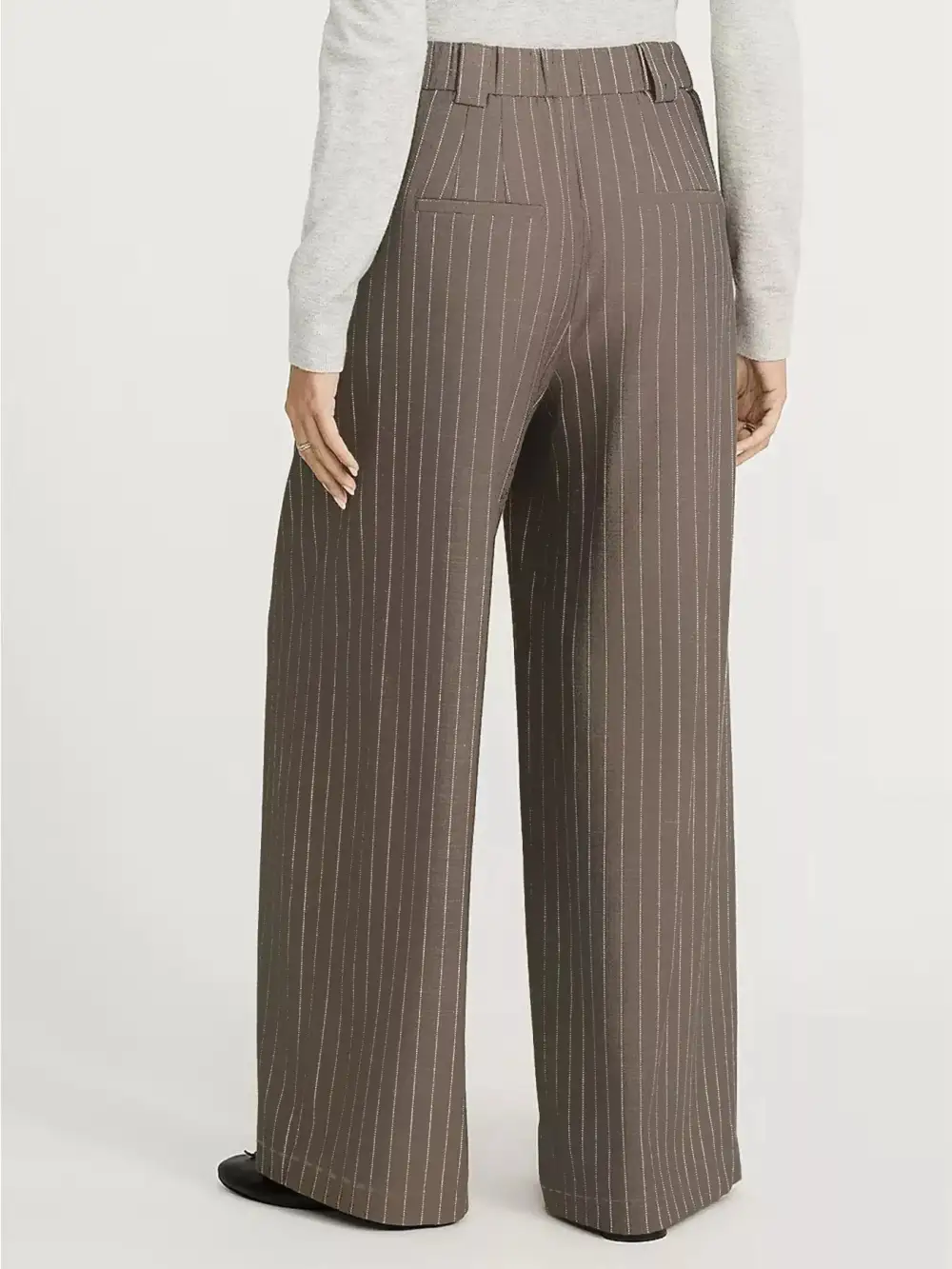 Relaxed Striped Wide Leg Pants