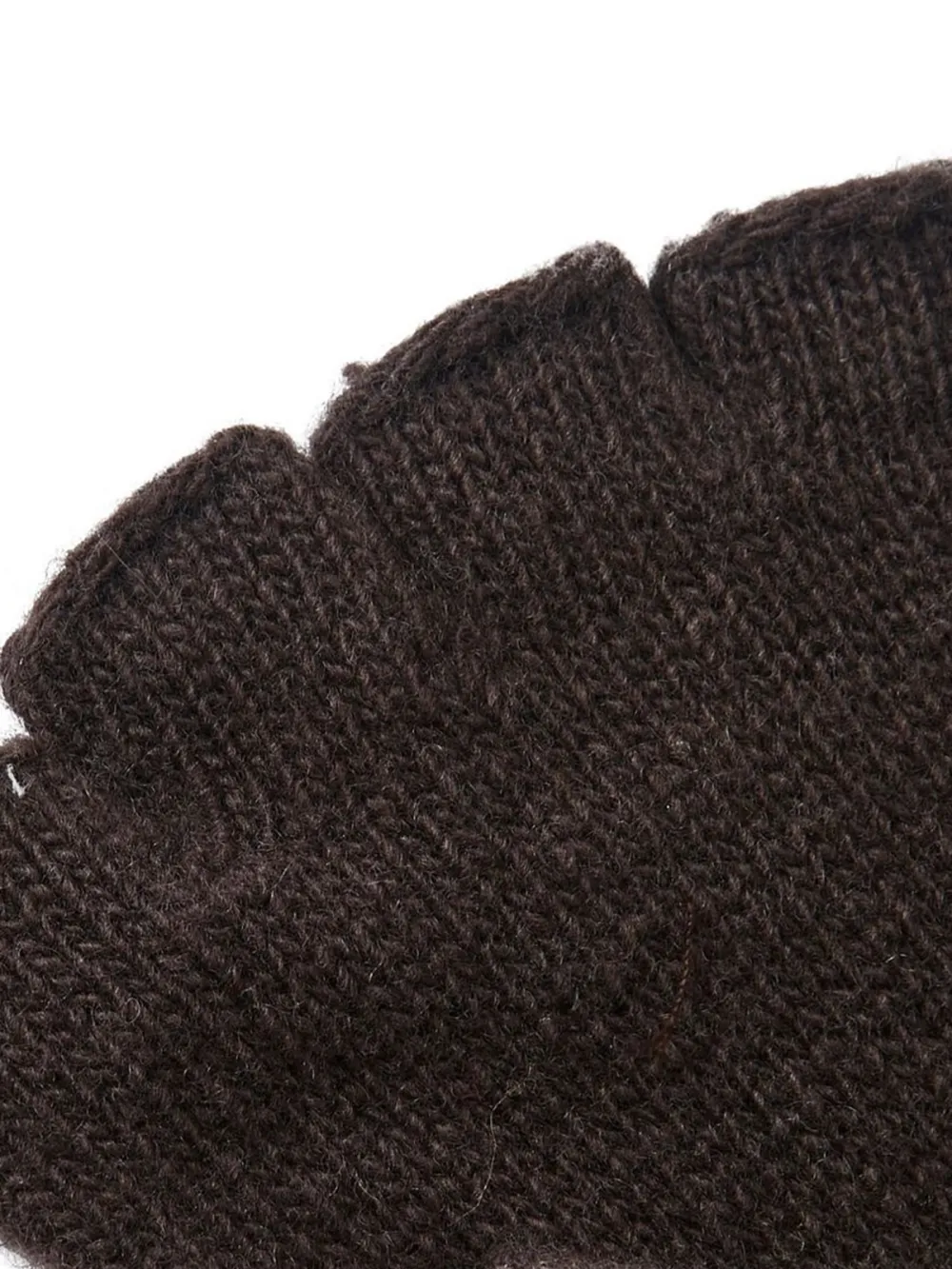 Brown Knitted Fingerless Gloves