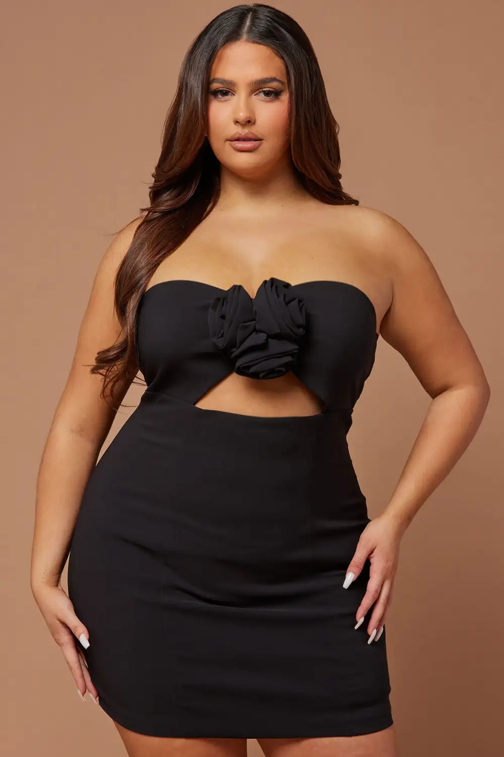 Sophia Grace Rose Mini Dress - Black