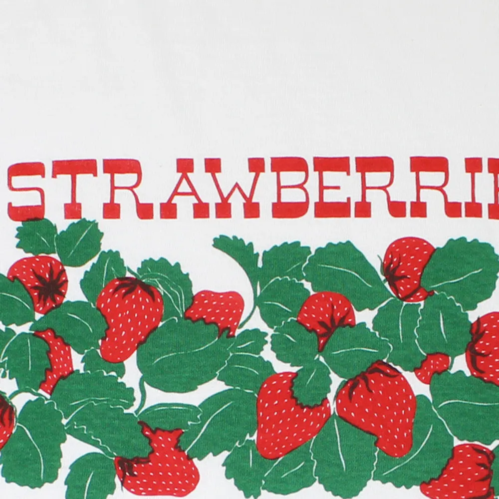 Strawberry Print Round Neck Long Sleeved T-Shirt