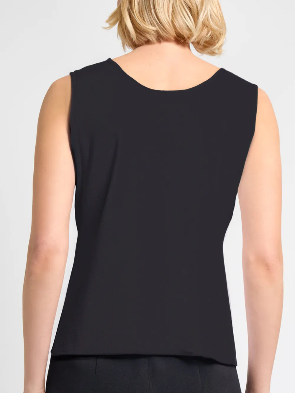 Solid Color Round Neck Vest
