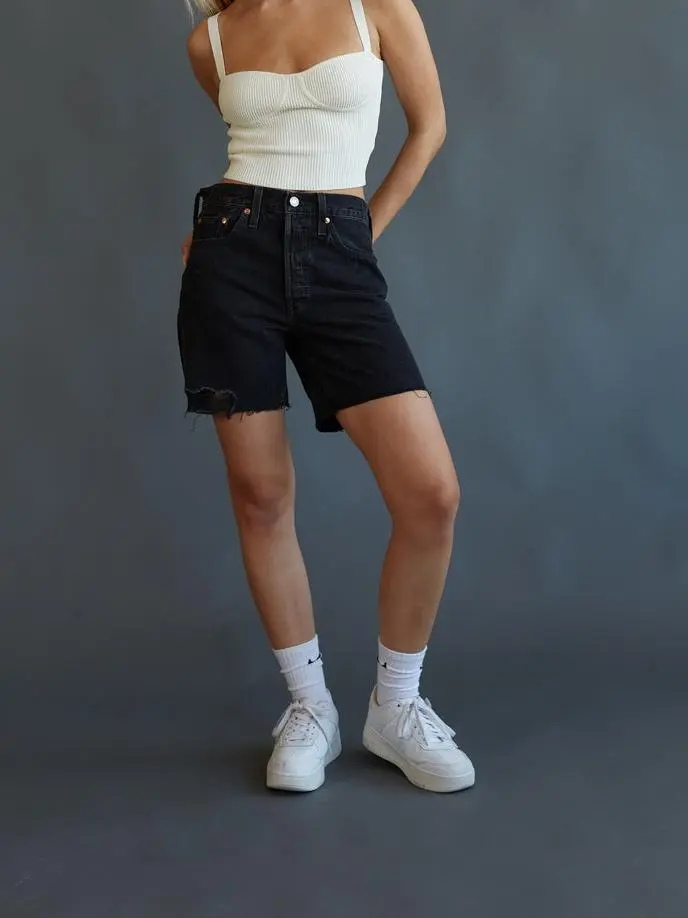 Mid Thigh Shorts Lunar Black