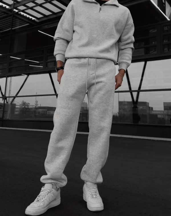 Modern Relaxed Zip Front Sweatshirt