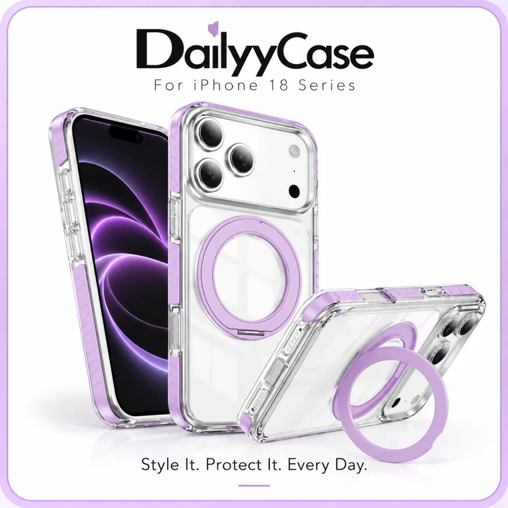 New Pivot Case iPhone 17 Pro Max Case Compatible with Apple 18 PM Gear Stand Clear Phone Case