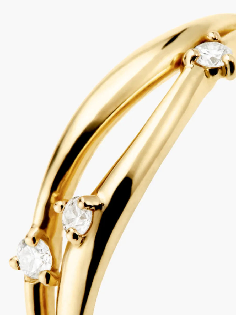 Sparkling Twisted Ring