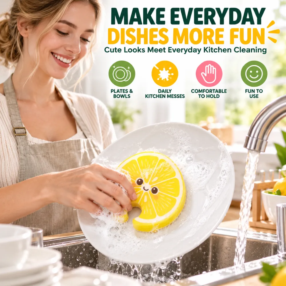 Fruit Sponge Scrubber Dishwashing Sponge