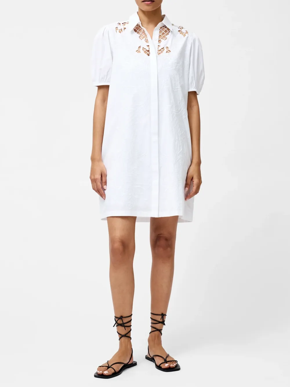 Cotton Art Cut-out Lapel Dress