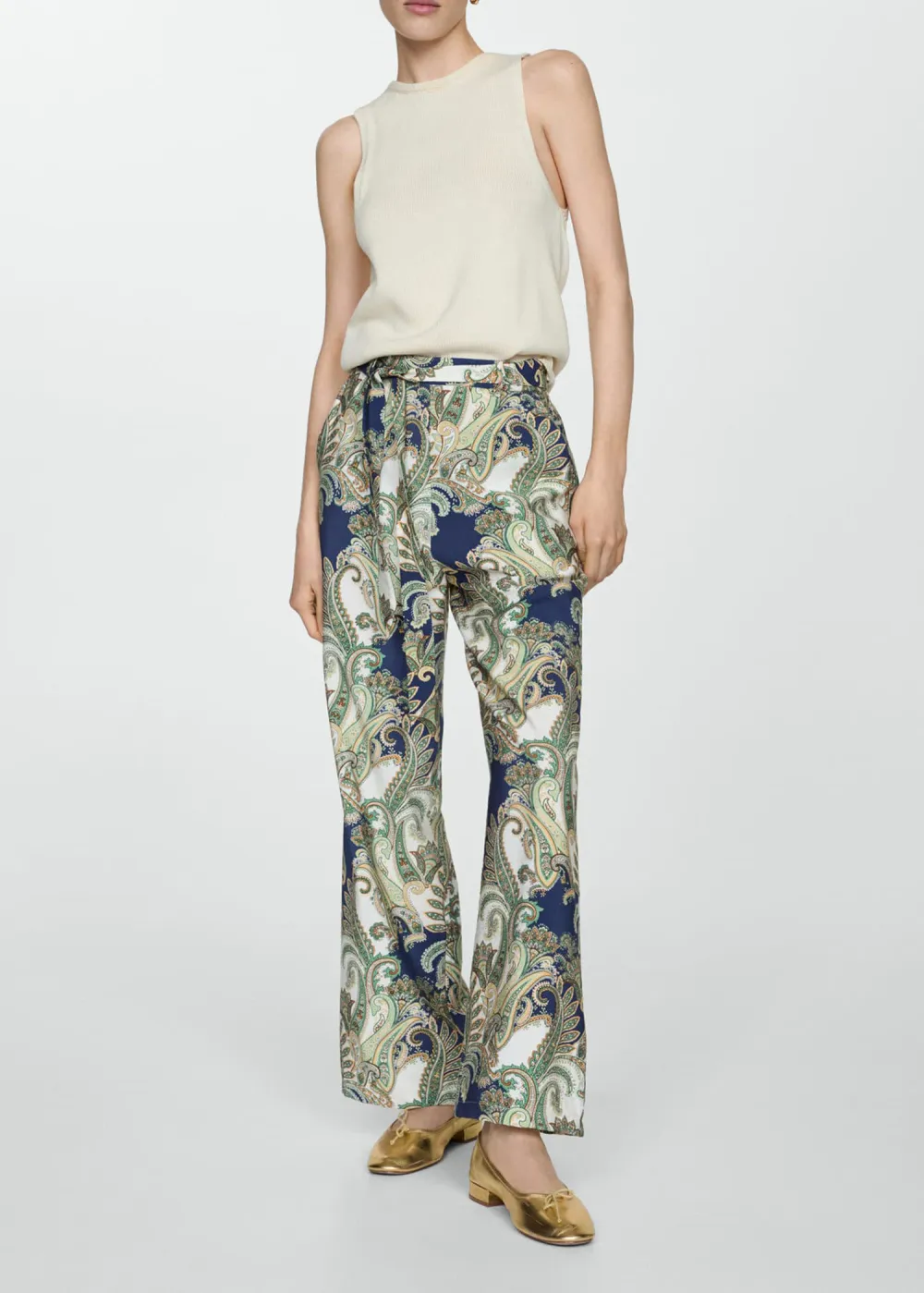 Bow printed pants