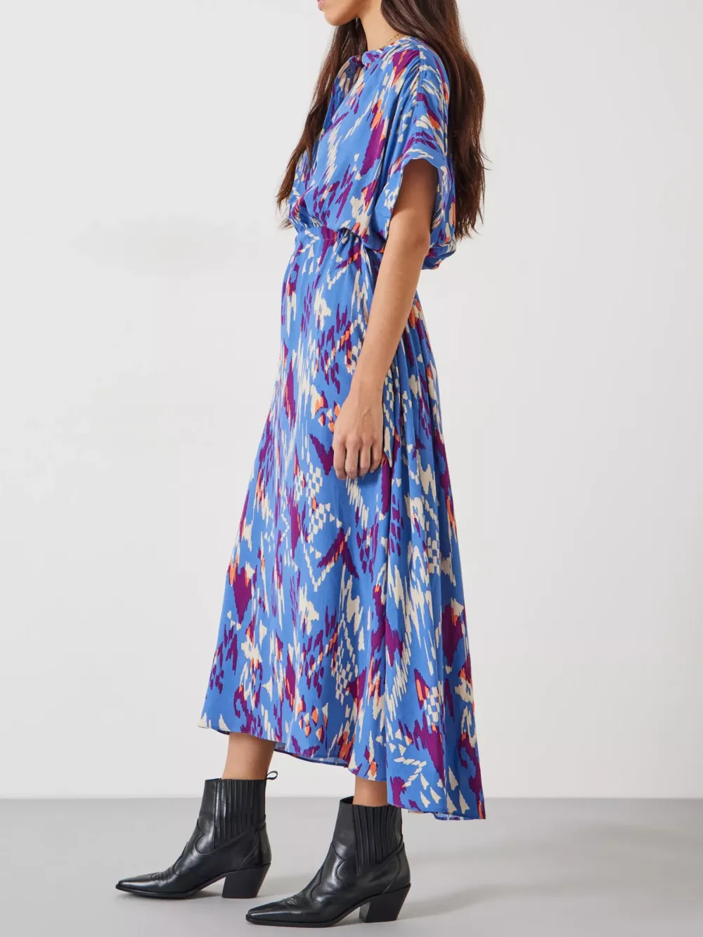 Keisha Irregular Ikat Shirt Dress