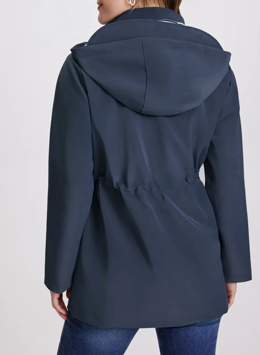 Water-Resistant Hooded Trench Coat