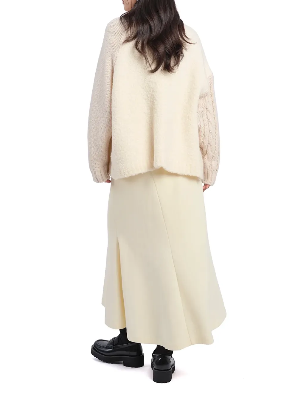 Contrast - Panel Knit Patchwork Cardigan