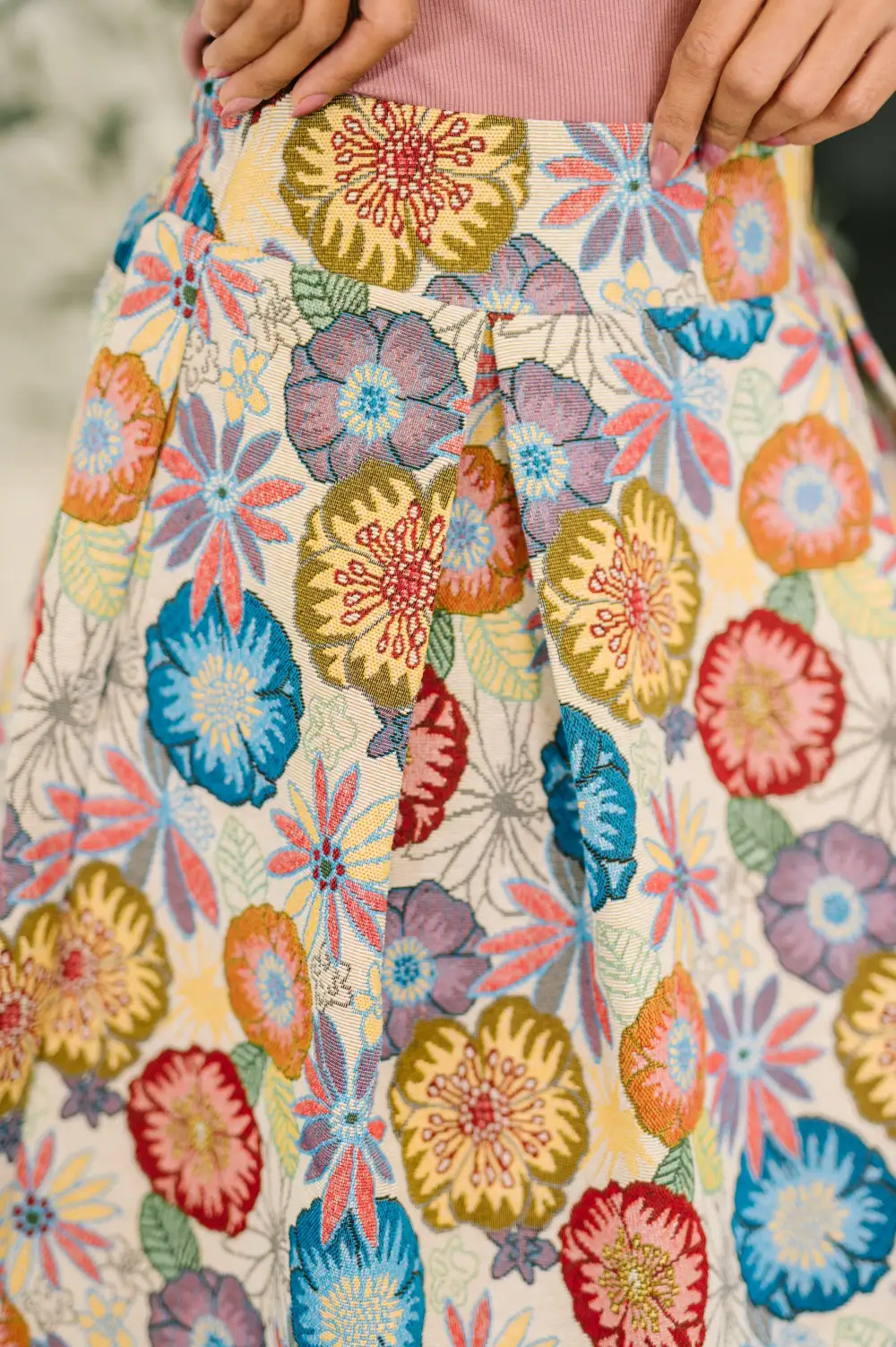 Floral Sound Midi Skirt