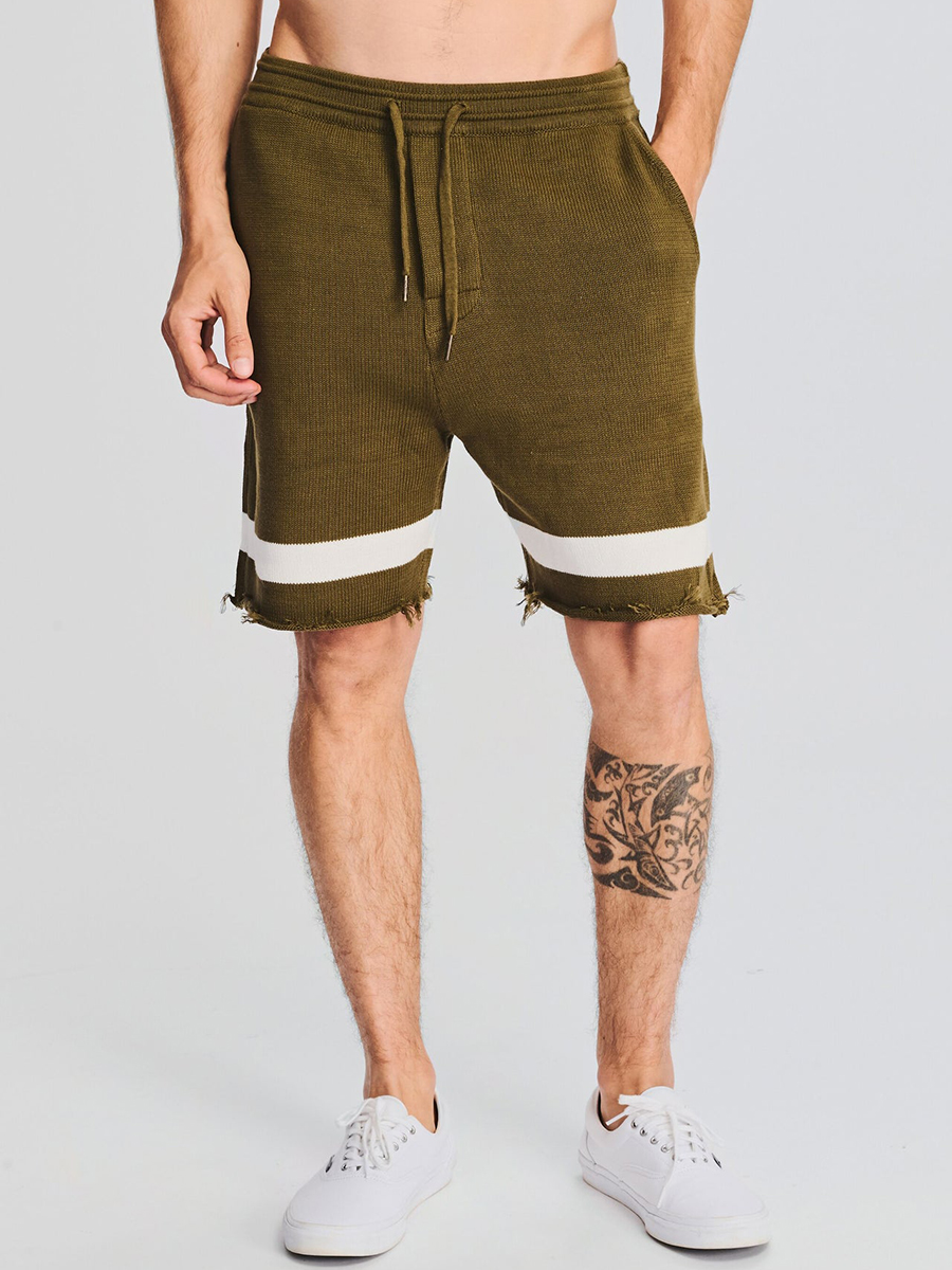 RELAXED OPEN STITCH TIPPED KNITTED SHORTS