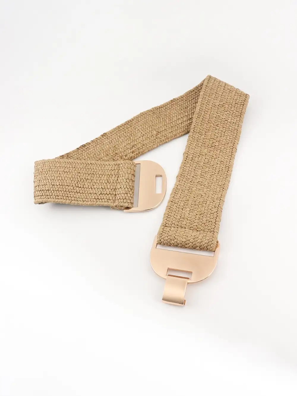 Textured Buckle Stretch Belt