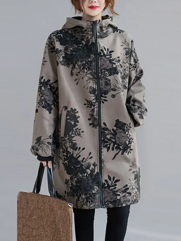 Printed Hooded Jacket