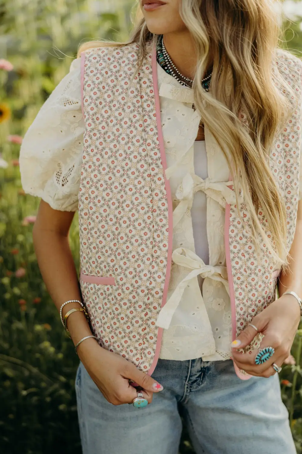 Flora Vest Top