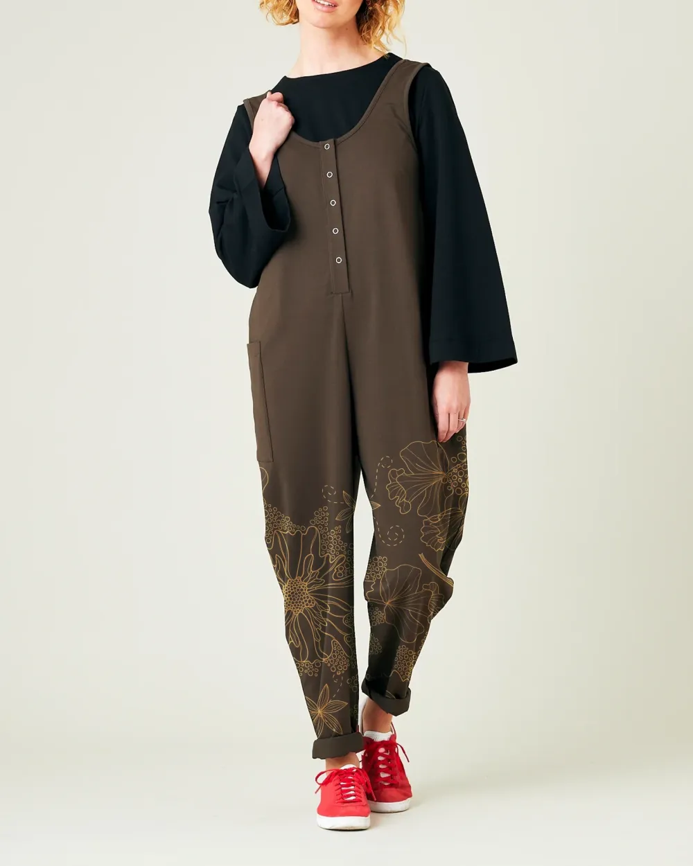 COCOA COTTON JERSEY JUMPSUIT