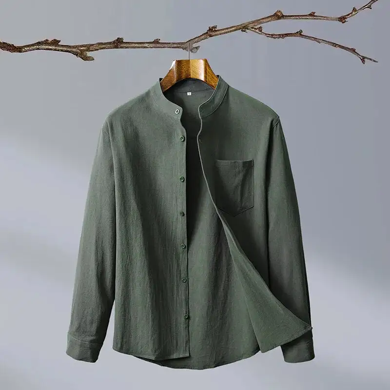 Linen Collar Button Shirt
