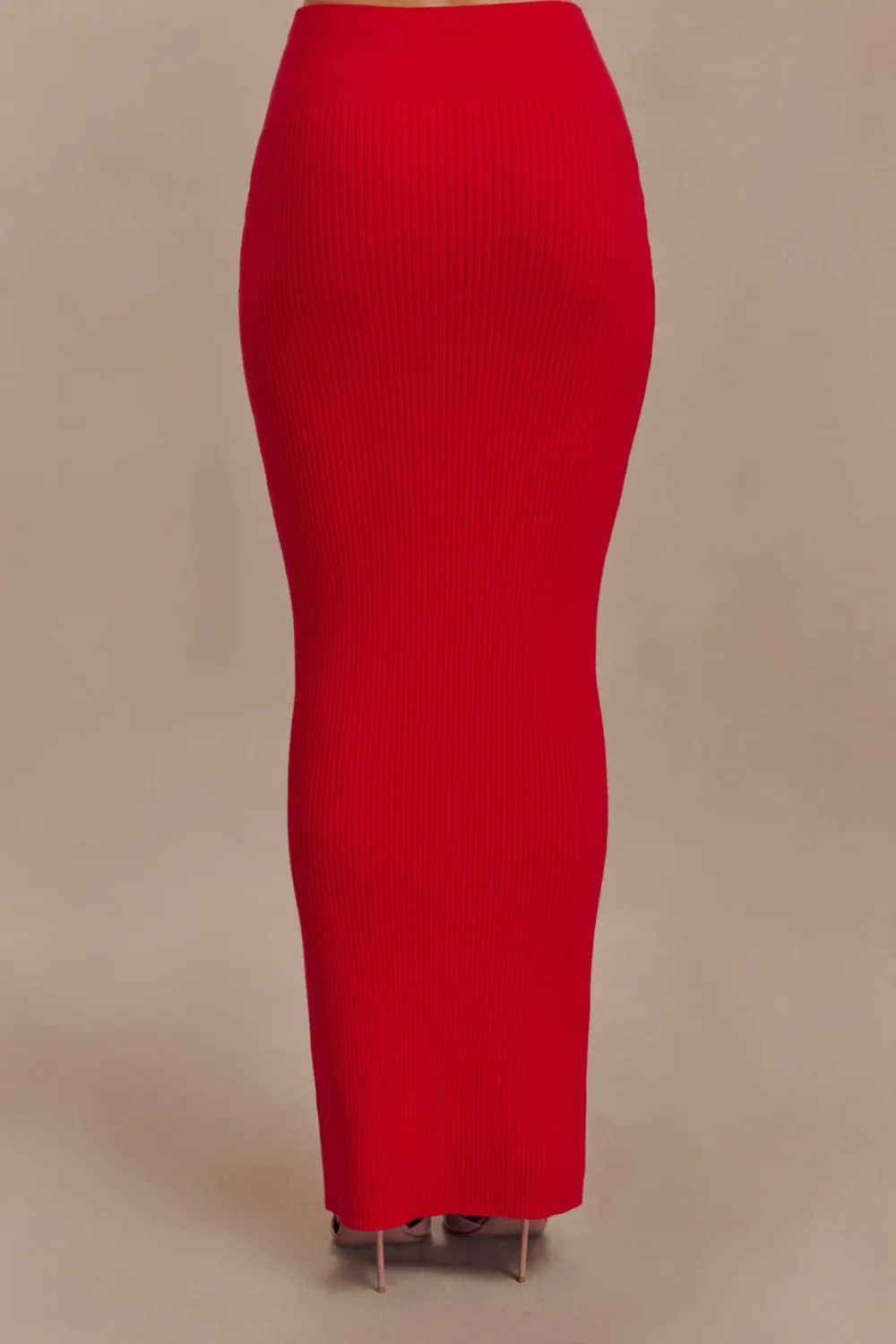 Ribbed Knit Maxi Skirt