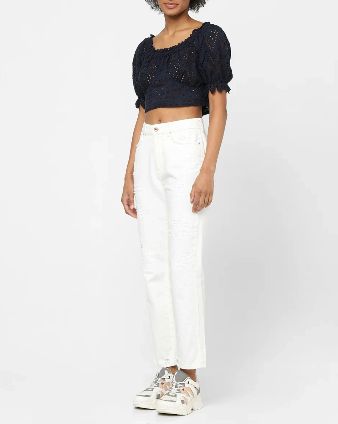 Blue Crop Top