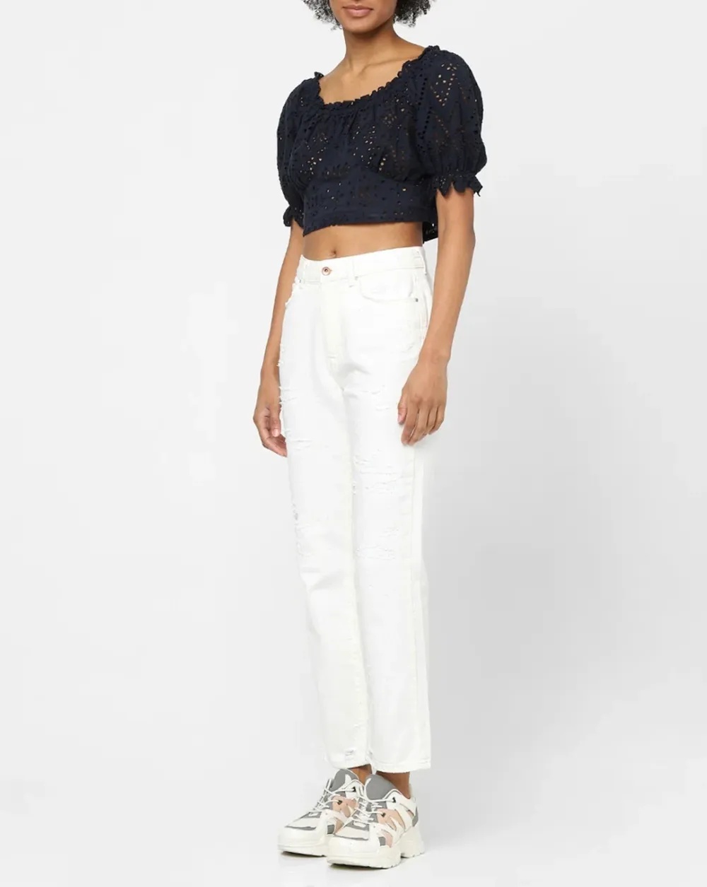Blue Crop Top