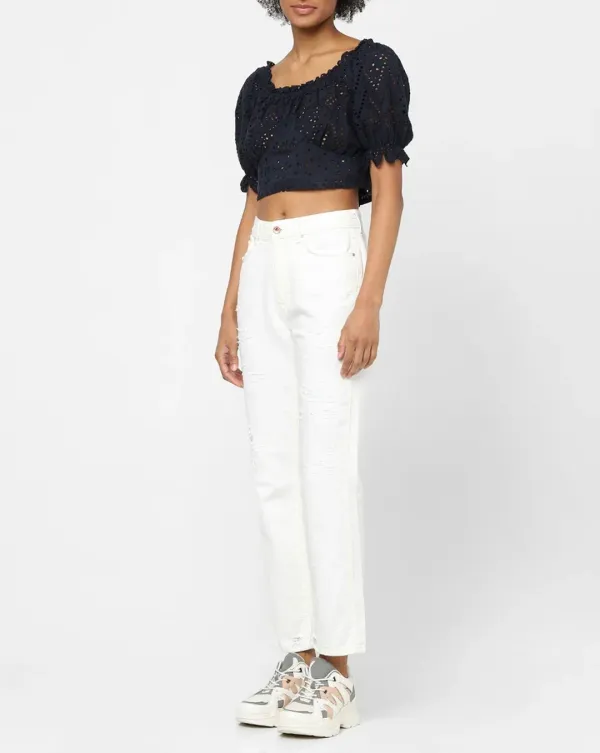 Blue Crop Top