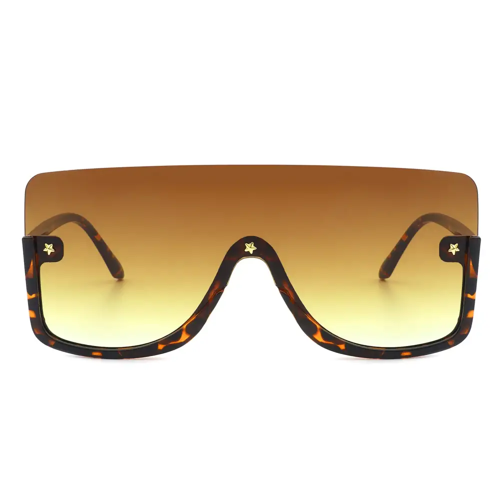 Oversized Half Frame Retro Square Everyday Edit Sunglasses
