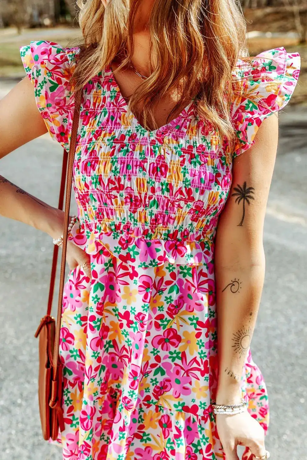 Easy Ruffle Trim Smocked Dress